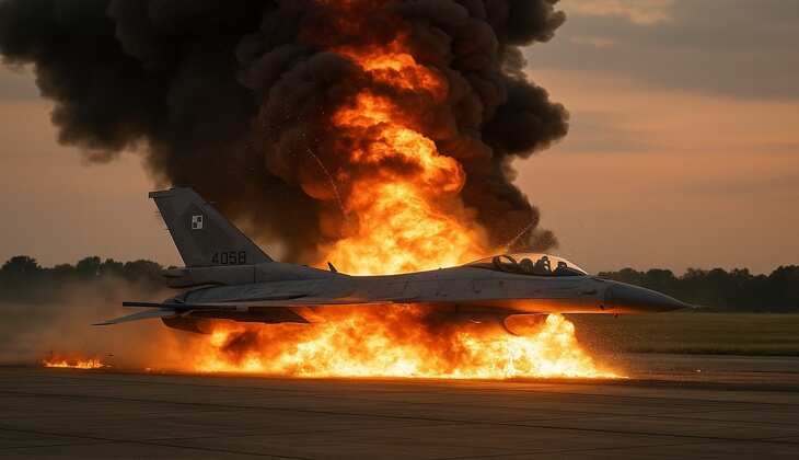 A Polish F-16 fighter jet crashed during a rehearsal for the Airshow, killing the pilot.