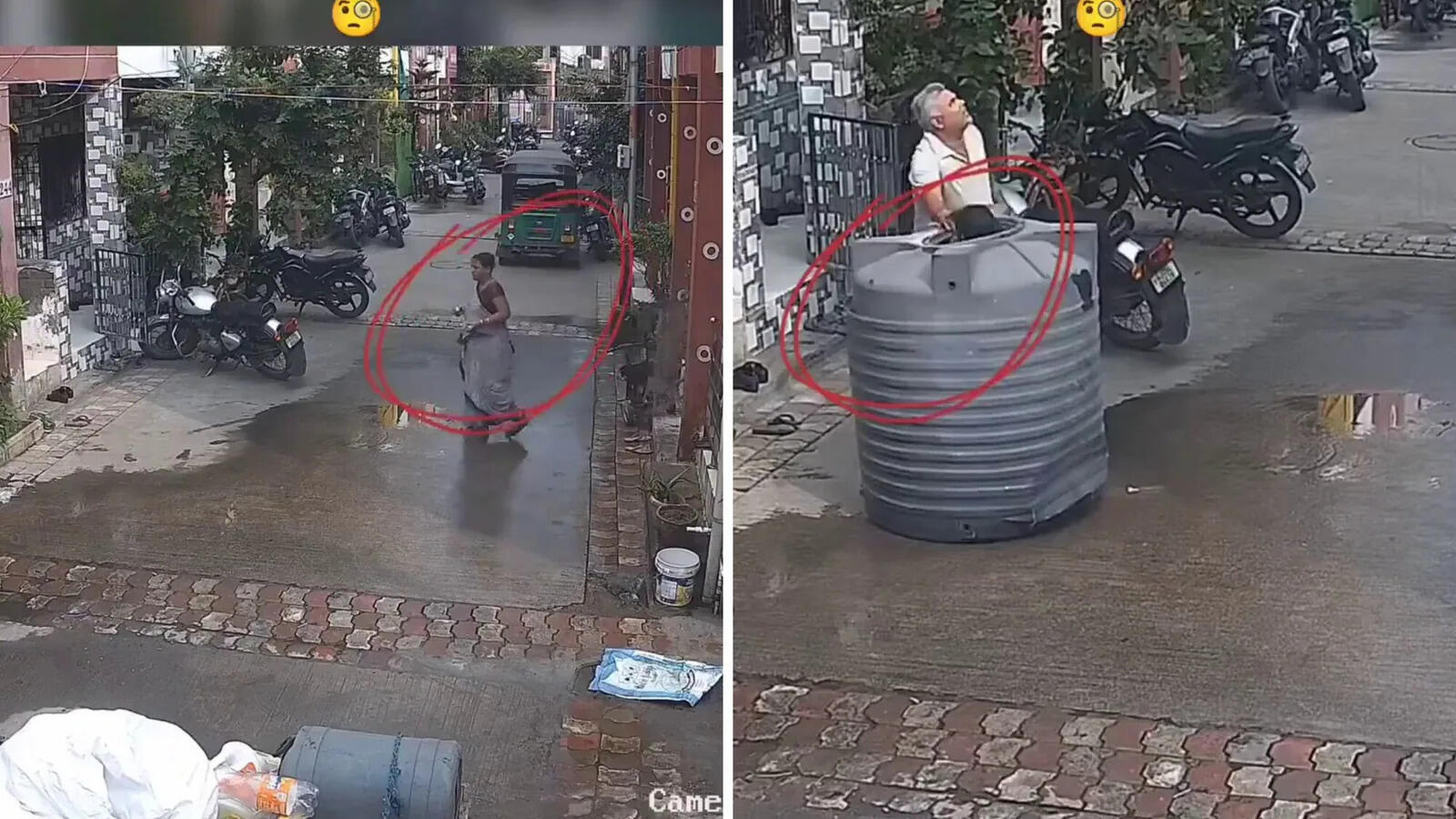 Water Tank Falls on Woman’s Head, Incident Captured on CCTV, Goes Viral
