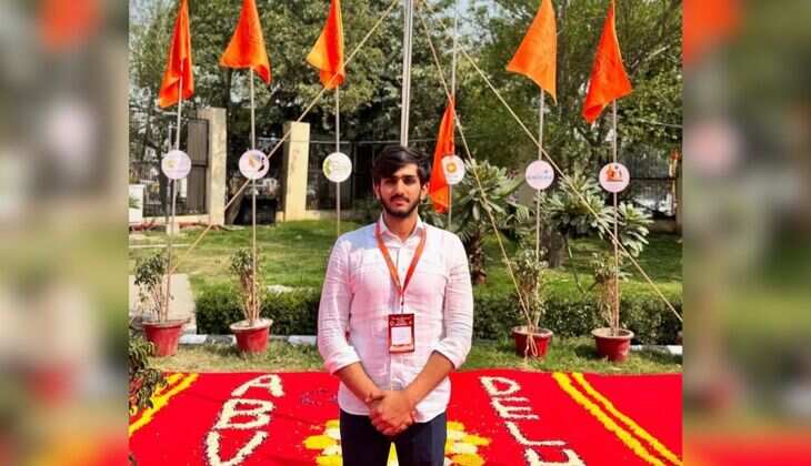 ABVP's star in Delhi University student union elections, Aryan Mann is in the lead
