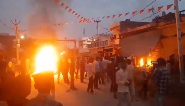 Bahraich Violence: Chaos Erupts in Mahsi Area as Police Forces Mobilize Amid Rising Tensions Following Durga Idol Immersion Incident!