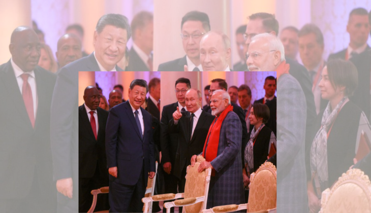 PM Modi, Vladimir Putin, and Xi Jinping's Smiling Photo from BRICS Summit 2024 Goes Viral, Raising Concerns in the US