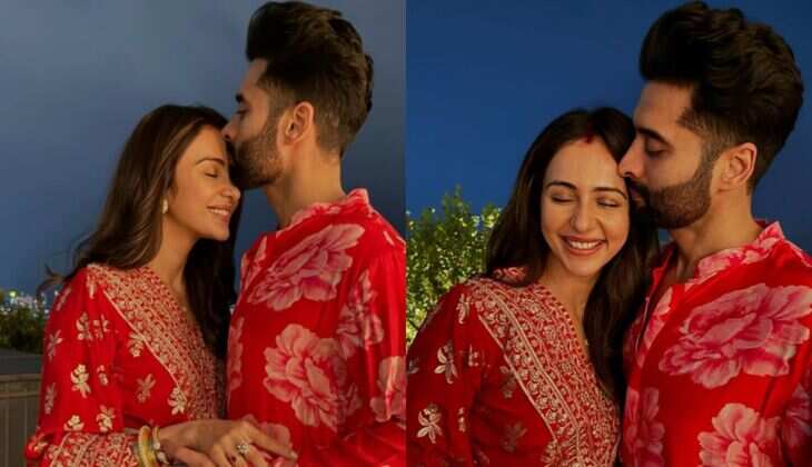 Newlyweds Rakul Preet Singh and Jackky Bhagnani Share Adorable Photos from Their First Karwa Chauth