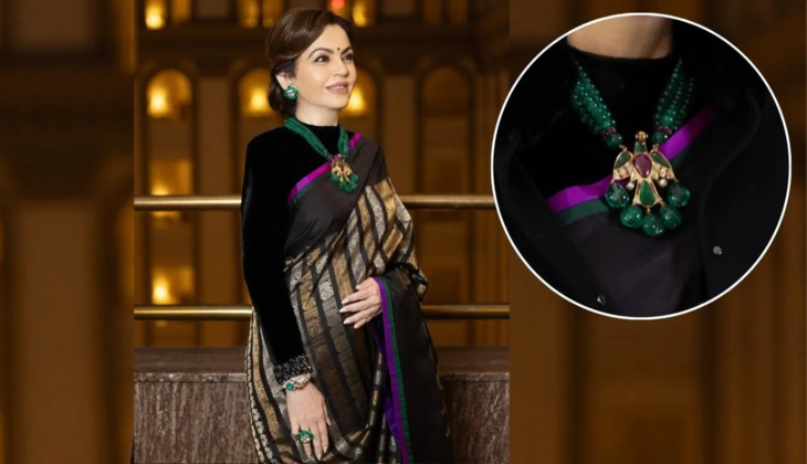 Nita Ambani Steals the Spotlight in the US, Wears 200-Year-Old Emerald Pendant at Trump’s Dinner