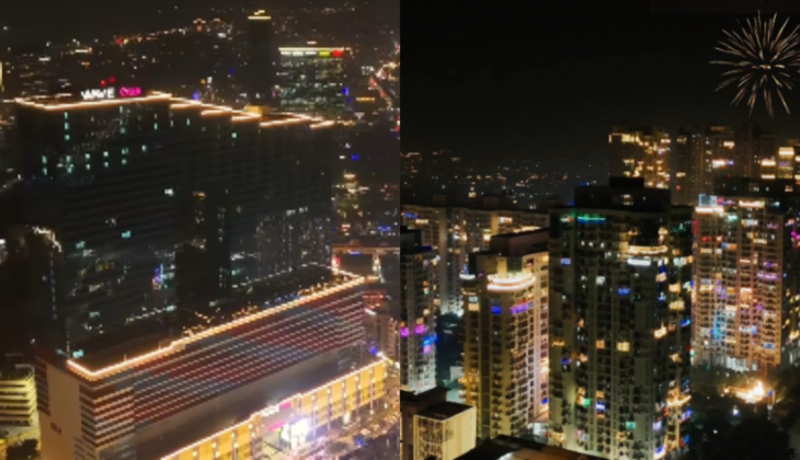 Diwali 2024: Breathtaking Drone Shot of Noida's Festival of Lights Viral; Internet Can't Have Enough!