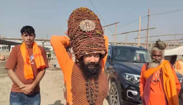Rudraksha Baba Becomes the Center of Attraction at Maha Kumbh 2025 in Prayagraj