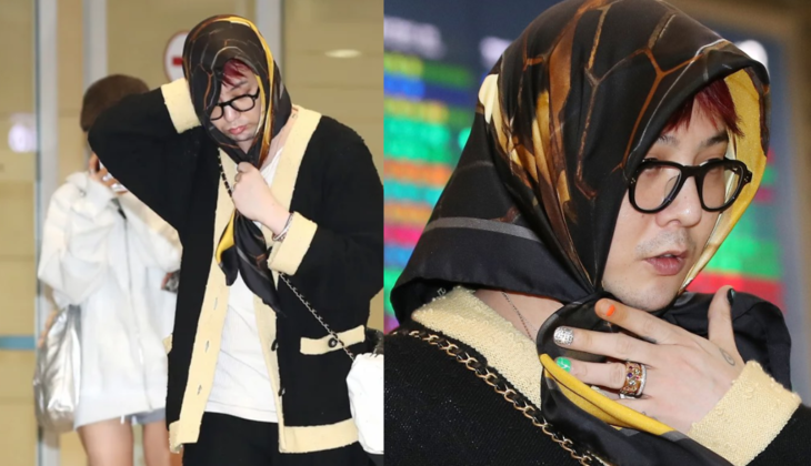 G-DRAGON Wows in $5,800 Chanel Cardigan and Nike Sneakers at Incheon Airport!