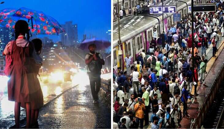  Mumbai Rains Slow Down Trains