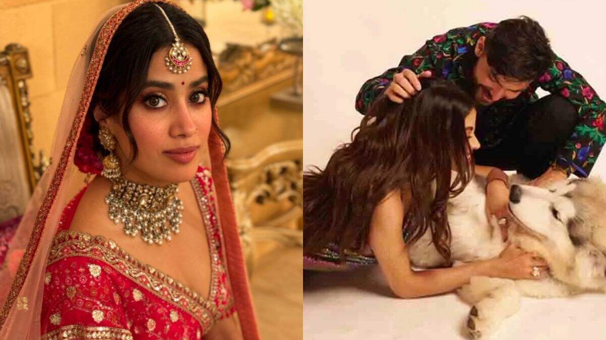 Janhvi Kapoor Stuns In Red Bridal Look Romantic Photos With Boyfriend 