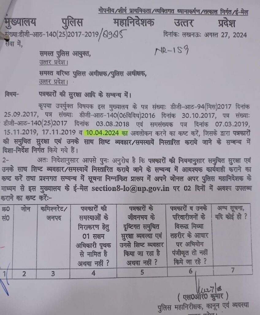 UP DGP Prashant Kumar Orders Appointment of Nodal Officers to Address ...