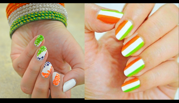 tricolor nail art