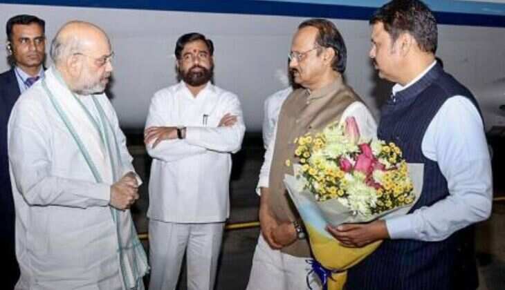 Deputy CM Ajit Pawar and Praful Patel Meet Home Minister Amit Shah in Parliament