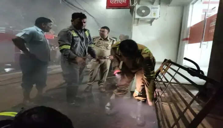 Fire Erupts in Ghaziabad Indirapuram Electronic Goods Warehouse Eight Rescued After Toxic Smoke Fills Building Lack of Fire Safety Equipment Exposed