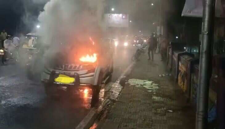 Fire Breaks Out in Moving BMW Car in Mumbai's Jogeshwari Area