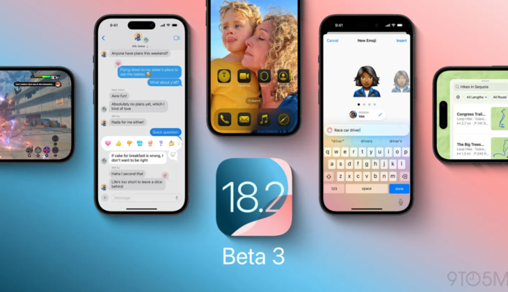 Apple Releases Third Beta of iOS 18.2 and iPadOS 18.2 with New Features