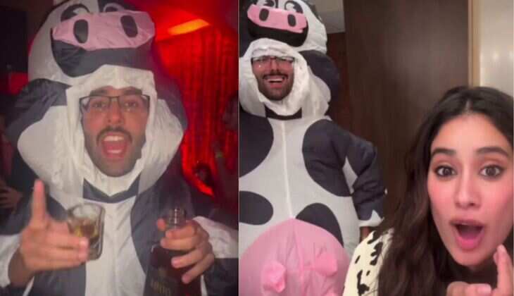 Halloween 2024: Janhvi Kapoor and Orry&rsquo;s Cow Costume Prank Goes Viral!