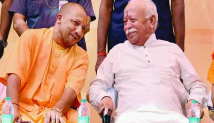 CM Yogi Adityanath and RSS Chief Mohan Bhagwat 