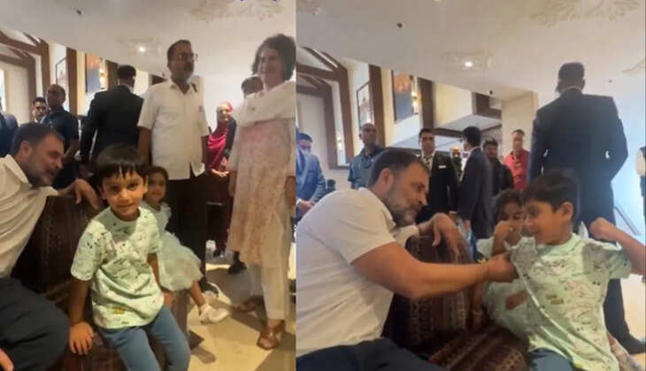 kids with Rahul Gandhi