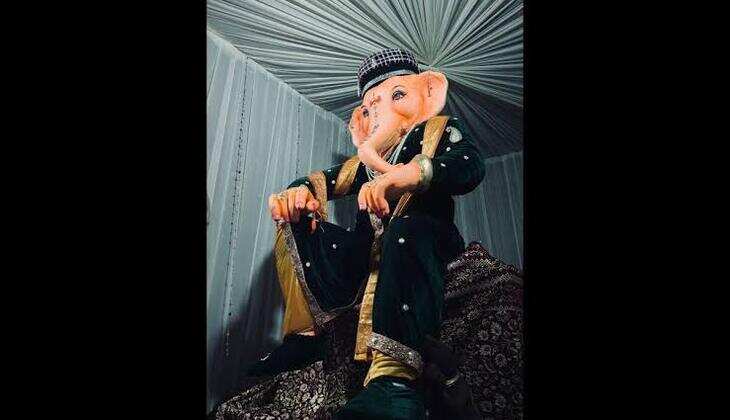 Telangana Ganesh Idol Sparks Controversy Over Muslim-Style Attire
