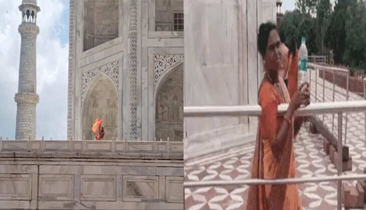 Taj Mahal Saffron flag