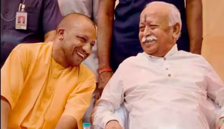 Yogi&rsquo;s Secret Meeting with Mohan Bhagwat Triggers SP&rsquo;s Bold &lsquo;Sattaiis ka Sattadheesh&rsquo; Poster for Akhilesh!